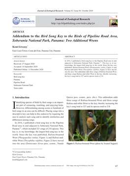 Addendum to the Bird Song Key to the Birds of Pipeline Road Area, Soberanía National Park, Panama: Two Additional Wrens