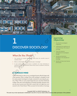 DISCOVER SOCIOLOGY Critical Thinking in the Study of Sociology