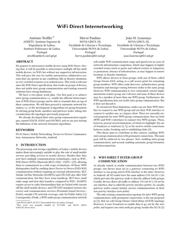 Wifi Direct Internetworking