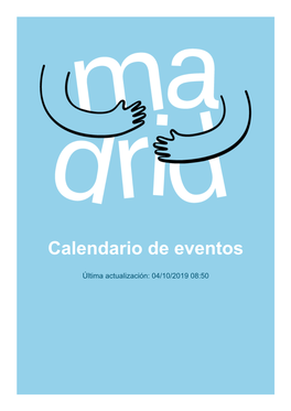 Calendario De Eventos Madrid