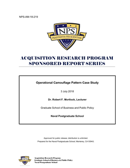 Operational Camouflage Pattern Case Study