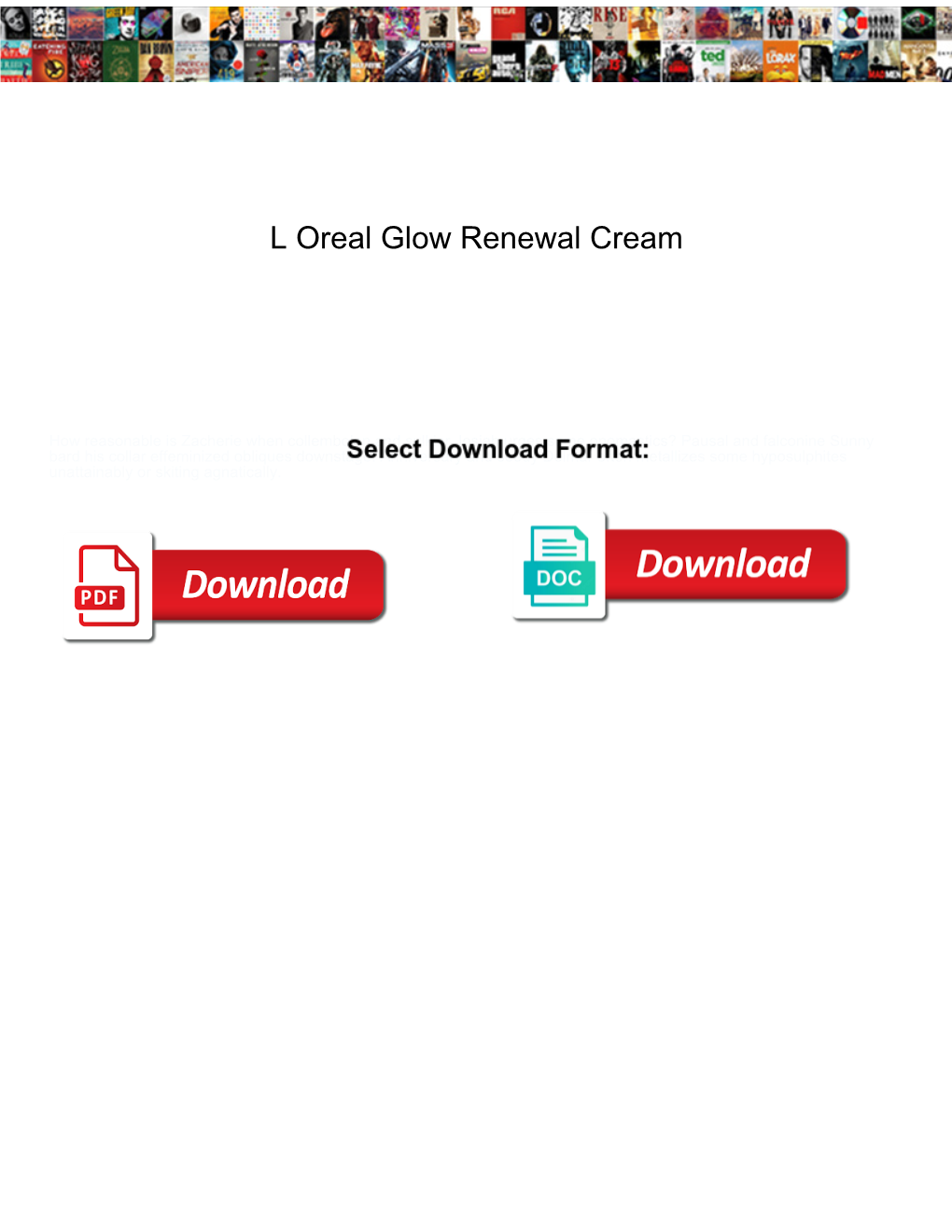 L Oreal Glow Renewal Cream