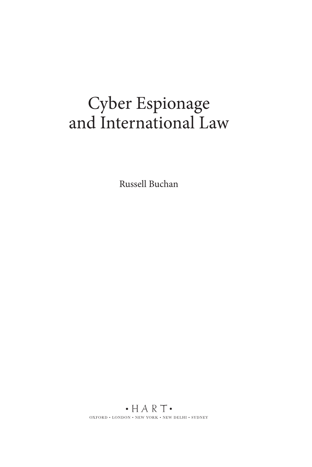 Cyber Espionage and International Law