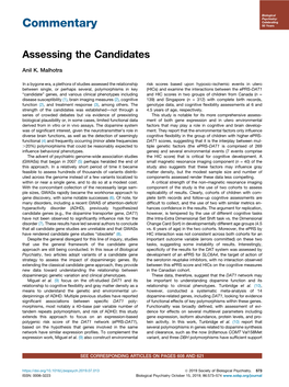 Assessing the Candidates