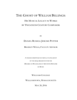 The Ghost of William Billings