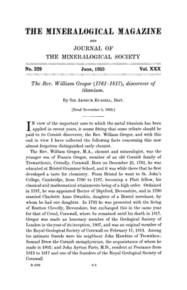 The Mineralogical Magazine