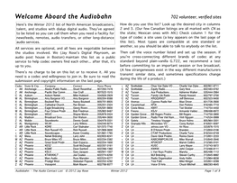 Aboard the Audiobahn 702 Volunteer, Verified Sites