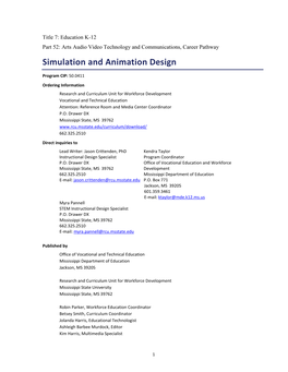 Simulation and Animation Design