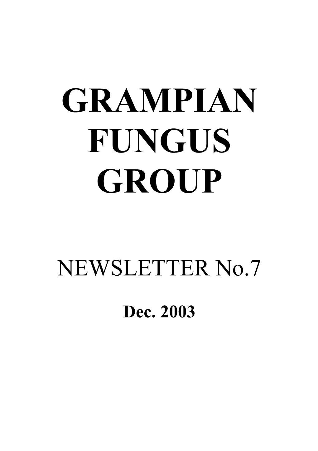 Grampian Fungus Group