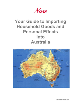 Your Guide to Importing Household Goods and Personal Effects Into Australia