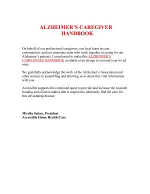 Alzheimer's Caregiver Handbook