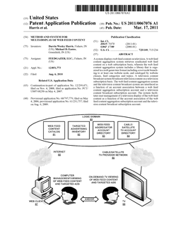 (12) Patent Application Publication (10) Pub. No.: US 2011/0067076 A1 Harris Et Al