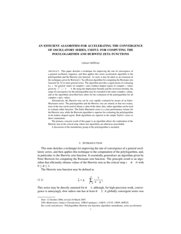 Polylog and Hurwitz Zeta Algorithms Paper