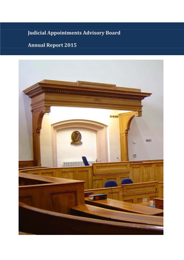 Judicial Appointments Advisory Board Annual Report 2015