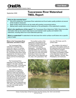 Tuscarawas River Watershed TMDL Report