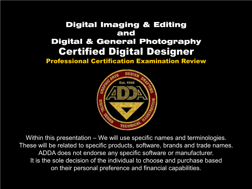 Certified Digital Designer Professional Certification Examination Review