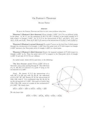 On Fontene's Theorems