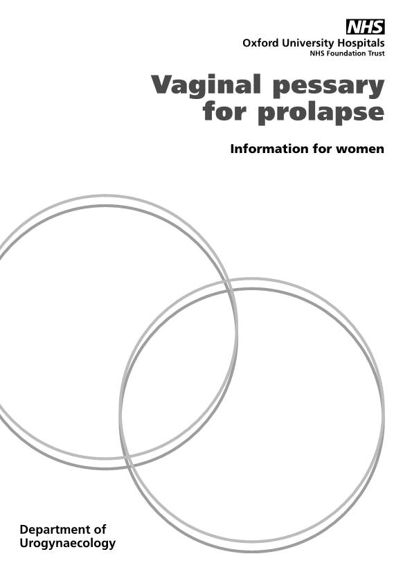 Vaginal Pessary for Prolapse