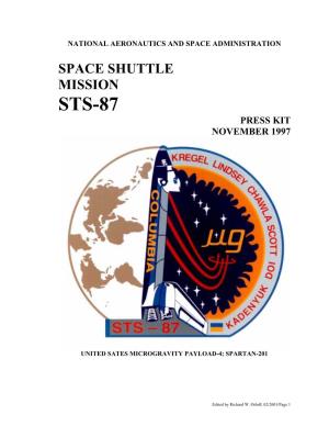 Space Shuttle Mission Sts-87 Press Kit November 1997