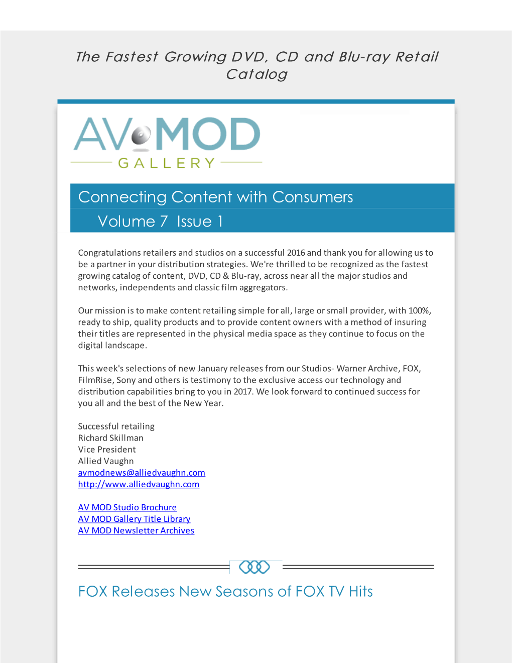 Connecting Content with Consumers Volume 7 Issue 1