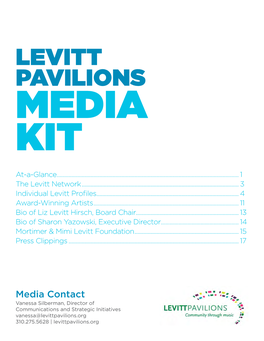 Levitt Pavilions Media Kit