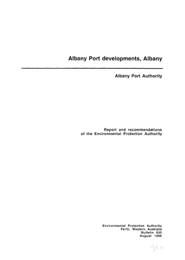 Albany Port Developments, Albany