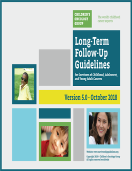 COG Long-Term Follow-Up Guidelines Guidelines Children’S Oncology Group