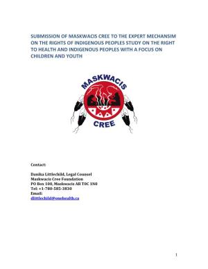 Submission of Maskwacis Cree to the Expert Mechansim