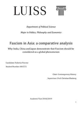 Fascism in Asia: a Comparative Analysis