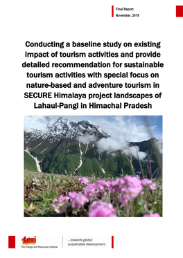 Conducting a Baseline Study on Existing Impact of Tourism Activities