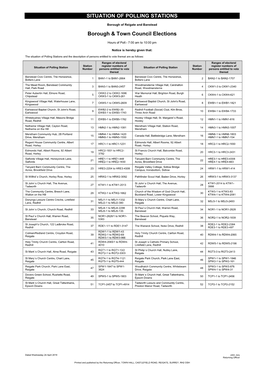 Situation of Polling Stations