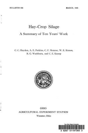Hay -Crop Silage
