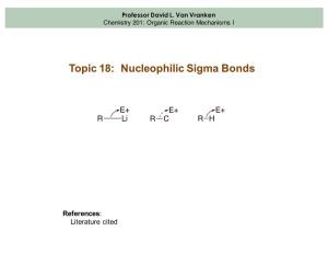 18. Nucleophilic Sigma Bonds