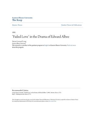 In the Drama of Edward Albee
