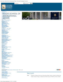 Elliott School of International Affairs | the George Washington University