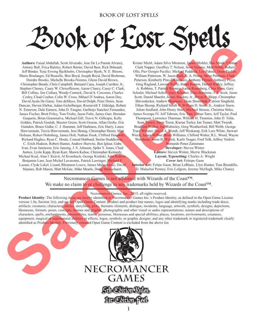 Necromancer Games Is Not Affiliated with Wizards of the Coast™