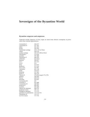 Sovereigns of the Byzantine World