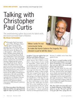 Talking with Christopher Paul Curtis