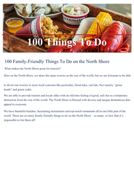 100 Family Friendly Things to Do on the North Shore of Massachusetts