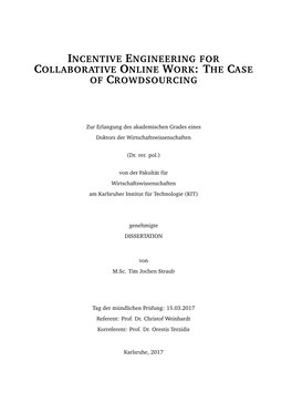 Incentive Engineering for Collaborative Online Work: The