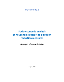 Socio-Economic Analysis of Households Subject to Pollution Reduction Measures