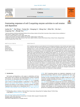 Contrasting Responses of Soil C-Acquiring Enzyme Activities to Soil Erosion and Deposition