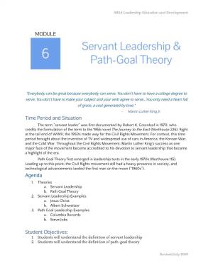 06. Servant Leadership & Path-Goal Theory