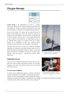 Oxygen Therapy 1 Oxygen Therapy