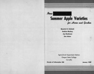 Summer Apple Varieties