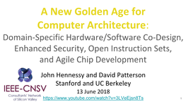 A New Golden Age for Computer Architecture: Domain-Specific