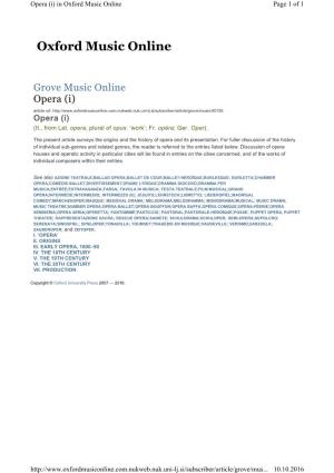 Oxford Music Online Page 1 of 1