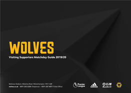 Visiting Supporters Matchday Guide 2019/20