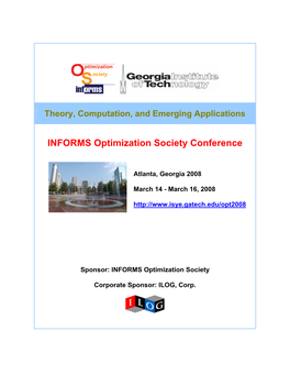 INFORMS Optimization Society Conference