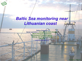 Baltic Sea Monitoring Near Lithuanian Coast